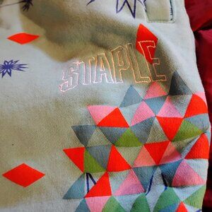 Men's Blue Geometric Pattern XL Jeff Staples Staple Pigeon Joggers